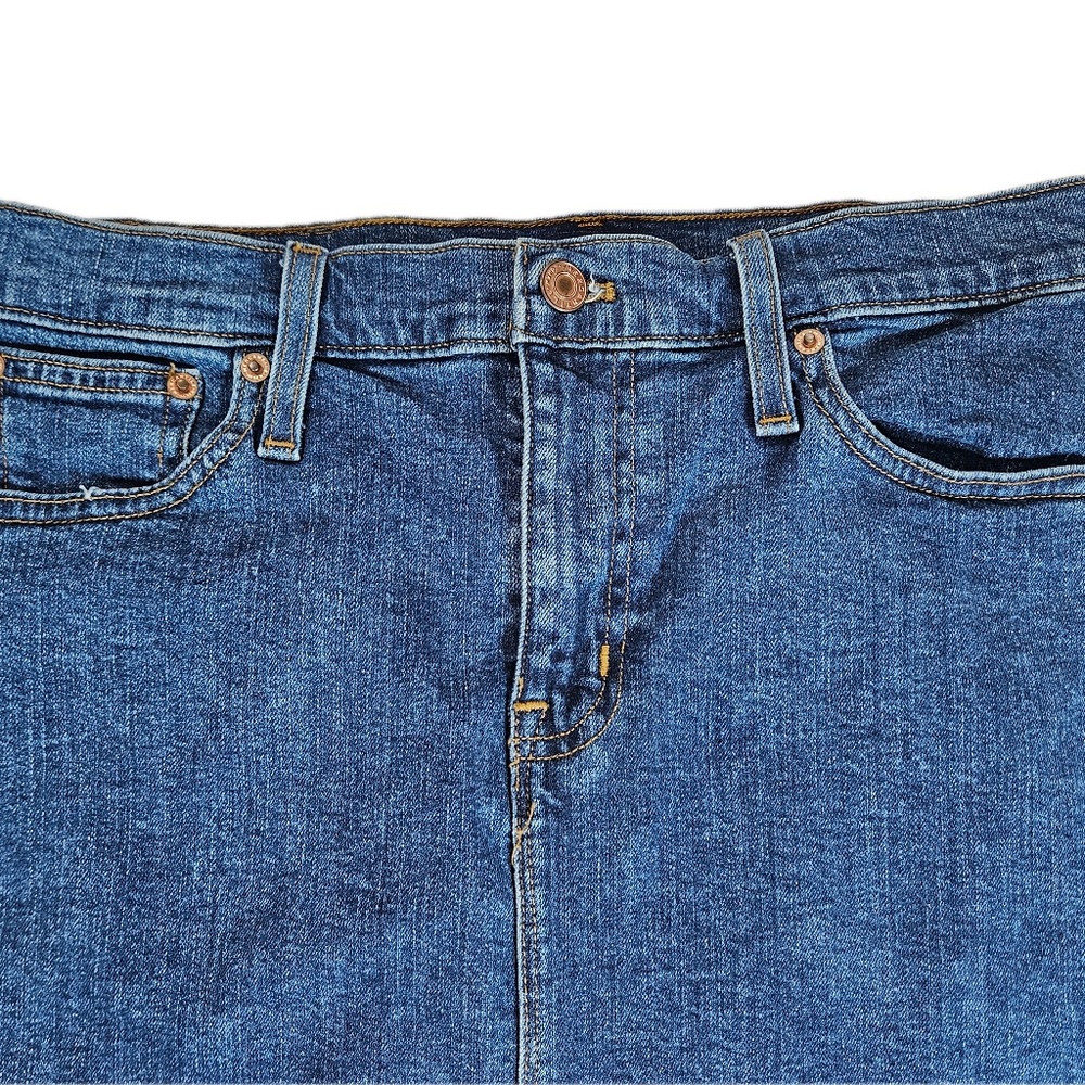 J. Crew Mercantile Jean Skirt Womens 4 Blue Denim Mini Casual Summer Cutoff Hem - Picture 4 of 9